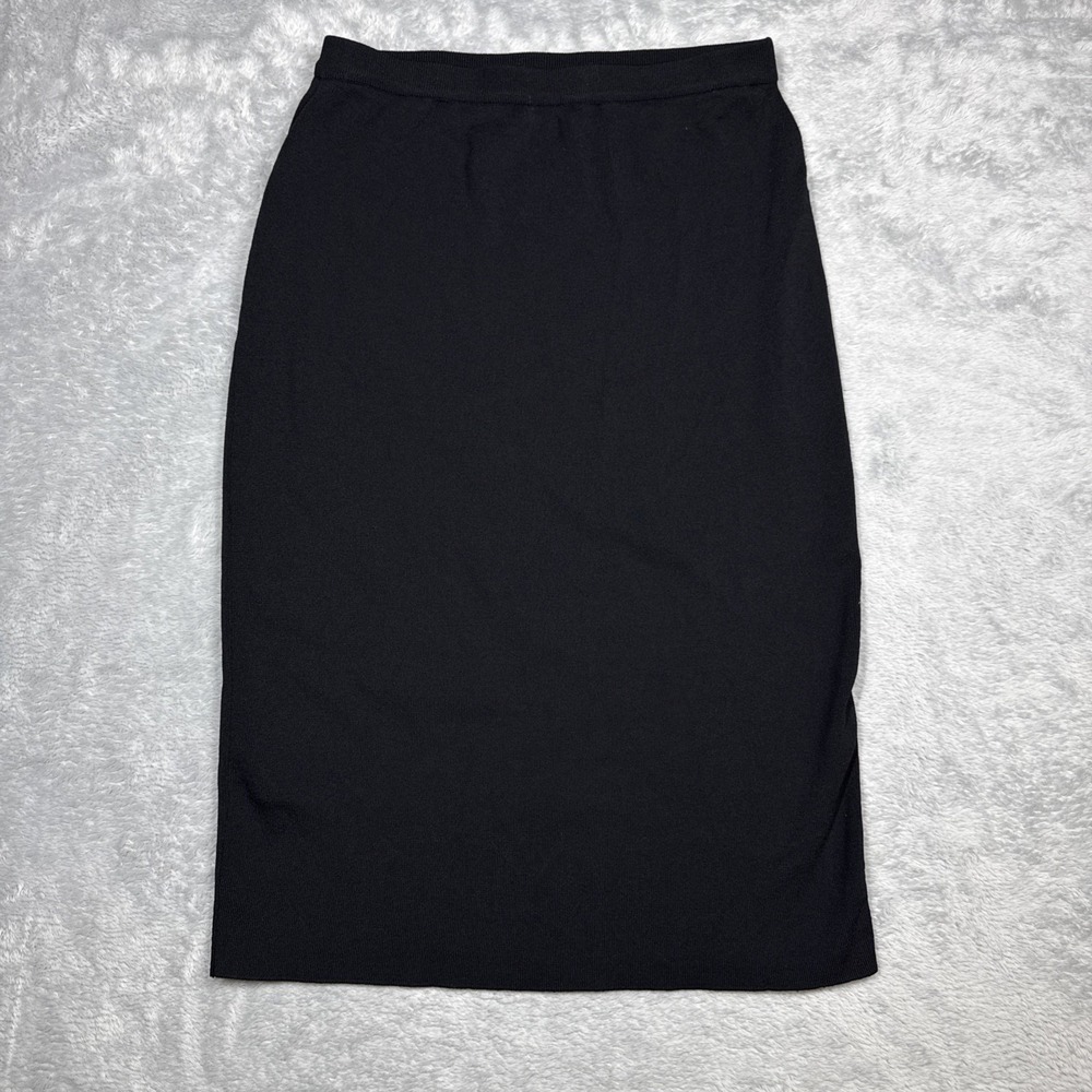 Grace Dane Lewis Pencil Skirt Women Small Black Rayon Minimalist Stretch